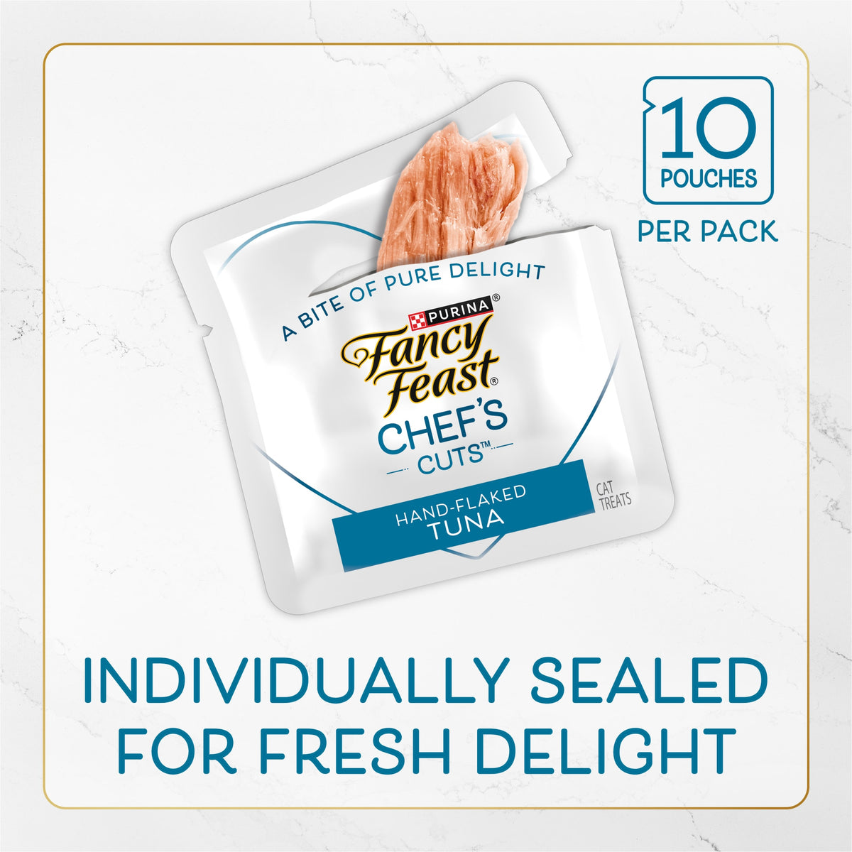 Purina Fancy Feast Chef’s Cuts Real Hand-Flaked Tuna Natural Soft Cat Treats, 1.06 oz, 5 Pack — product image 5
