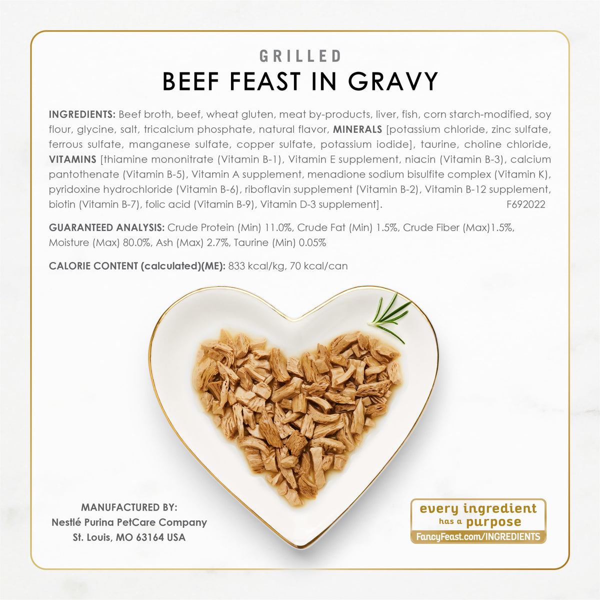 Purina Fancy Feast Poultry & Beef Grilled Collection Wet Cat Food Variety Pack, 3 oz Cans (30 Pack) — product image 8
