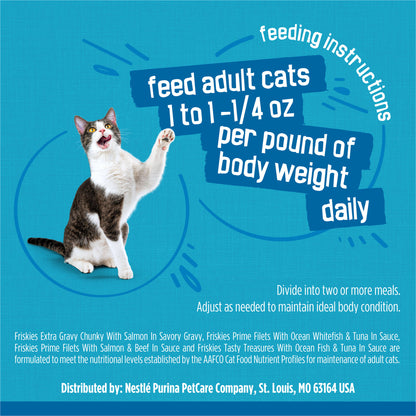 Purina Friskies Fish-A-Licious Variety Pack, Wet Cat Food, 5.5 oz Cans, 32 Pack — product image 10