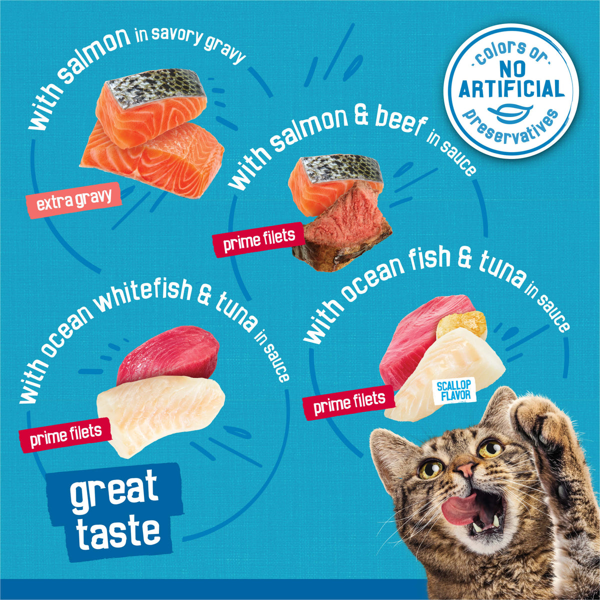 Purina Friskies Fish-A-Licious Variety Pack, Wet Cat Food, 5.5 oz Cans, 32 Pack — product image 3