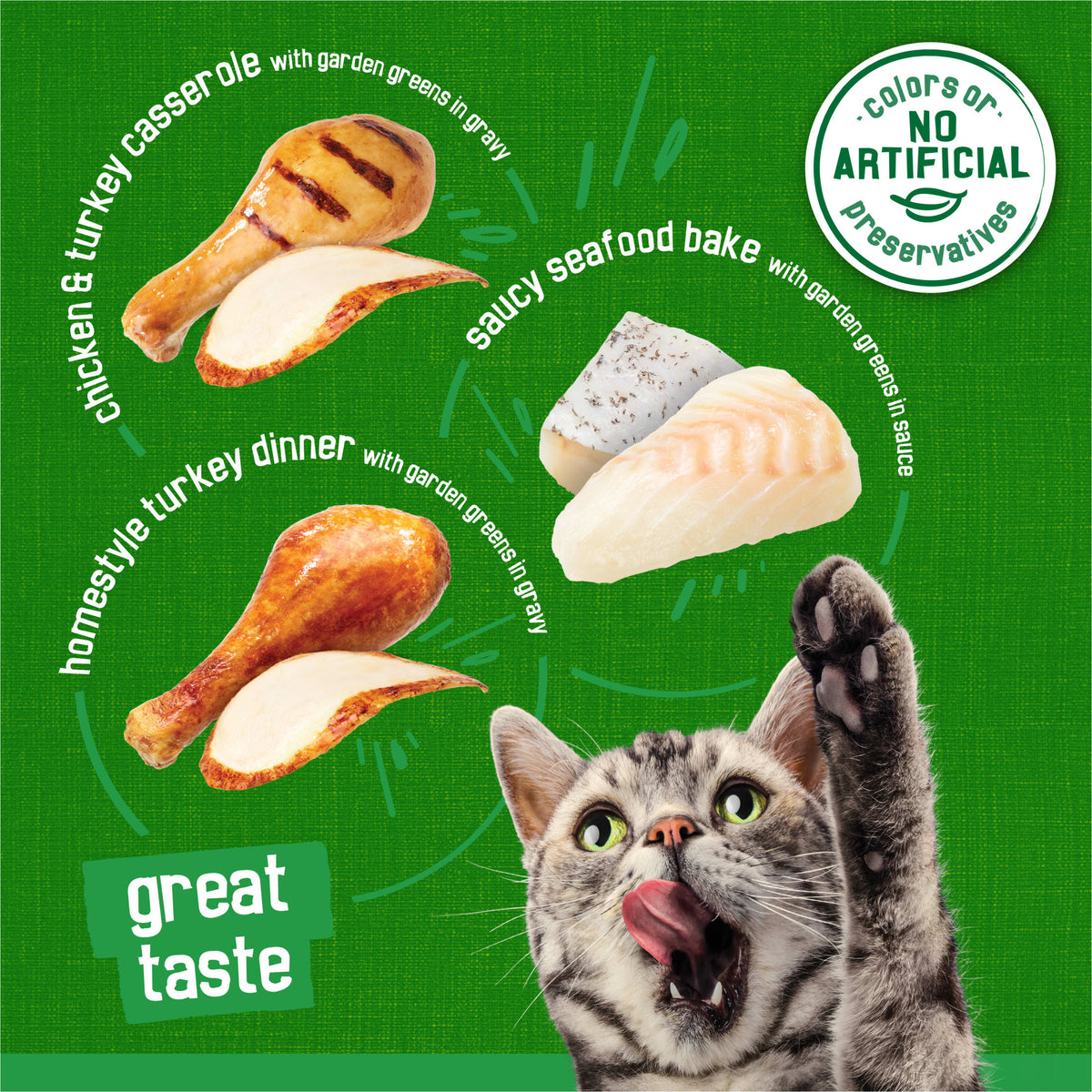 Purina Friskies Indoor Chicken, Seafood, & Turkey Wet Cat Food Variety Pack, 5.5 oz Cans (24 Pack) — product image 5