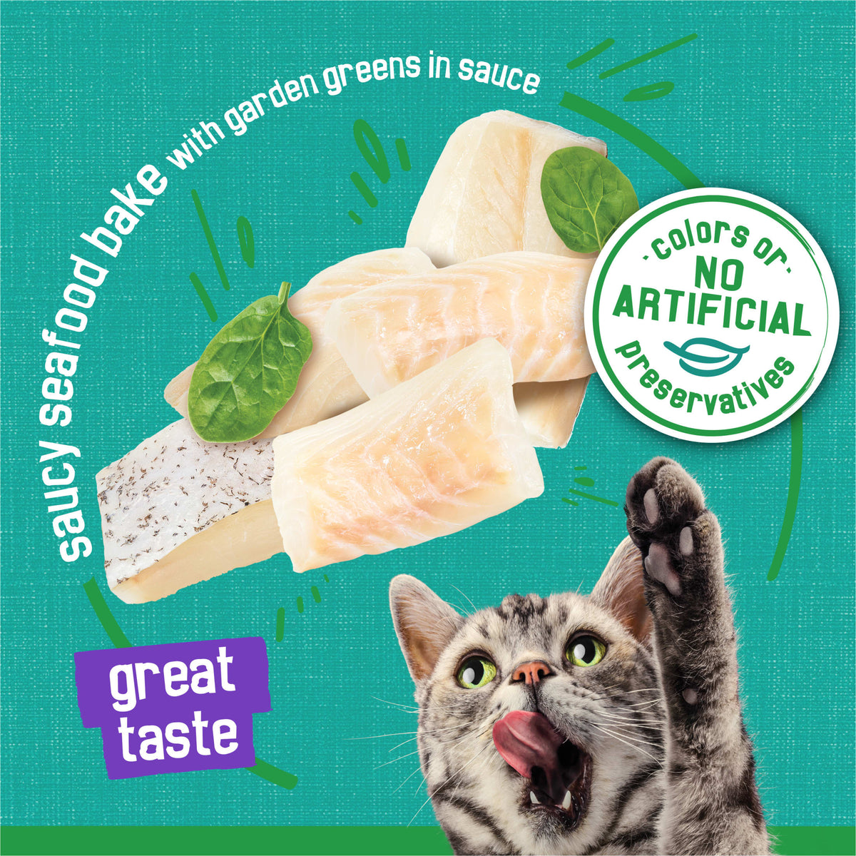 Purina Friskies Indoor, Saucy Seafood Bake, Wet Cat Food, 5.5 oz Can, 24 Pack — product image 4