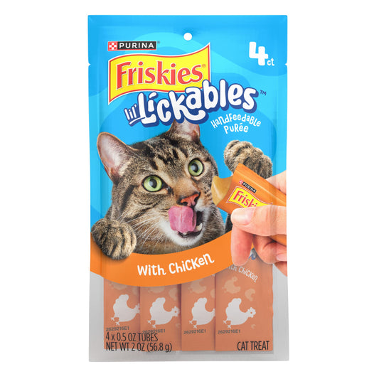 Purina Friskies lil’ Lickables With Chicken Lickable Cat Treats, 2 oz.