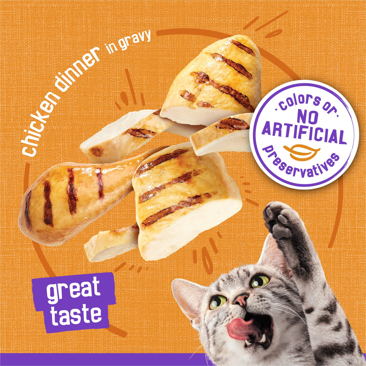 Purina Friskies Meaty Bits Chicken Dinner in Gravy Wet Cat Food, 13.5 oz Can — product image 3