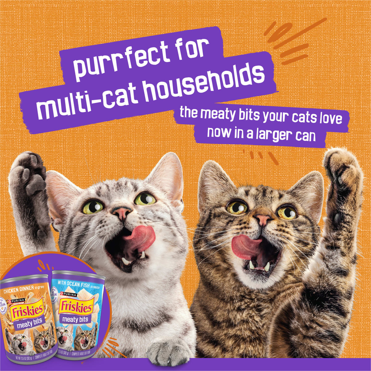 Purina Friskies Meaty Bits Chicken Dinner in Gravy Wet Cat Food, 13.5 oz Can — product image 8