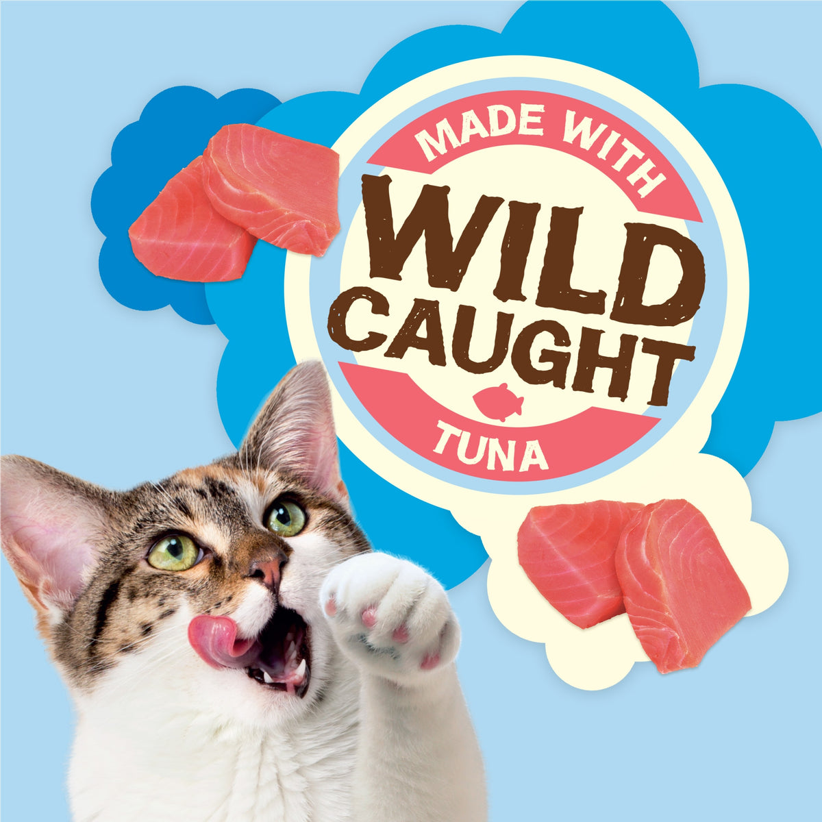 Purina Friskies Party Mix Natural Yums Tuna Flavor Crunchy Treats for Cats, 20 oz Canister, 3 Pack — product image 3