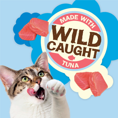 Purina Friskies Party Mix Natural Yums Tuna Flavor Crunchy Treats for Cats, 20 oz Canister, 3 Pack — product image 3