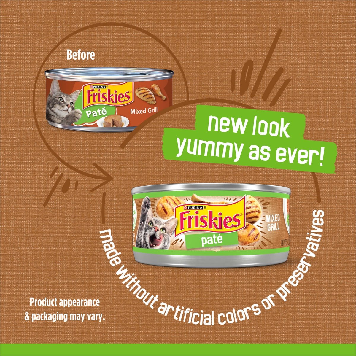 Purina Friskies Pate, Mixed Grill, Wet Cat Food, 5.5 oz Can, 24 Pack — product image 2