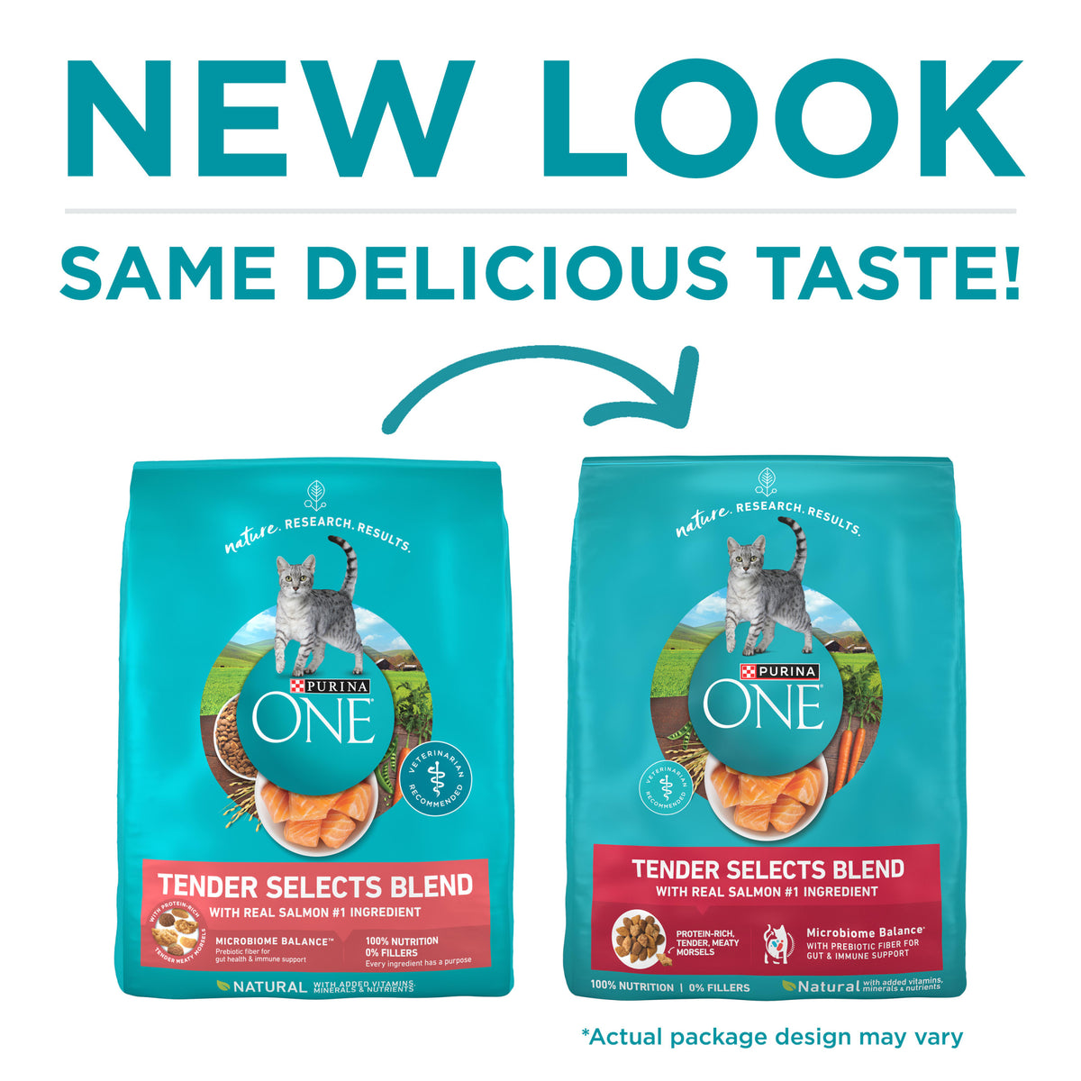 Purina ONE Tender Selects Blend With Real Salmon Digestive Care Natural Dry Cat Food, 7 lb, 4 Pack — product image 2