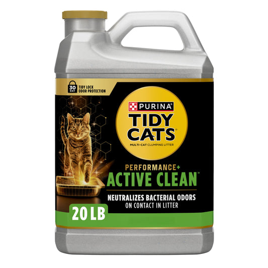 Purina Tidy Cats Performance Plus Active Clean Cat Litter, Refreshing Scent, 20 lb Jug