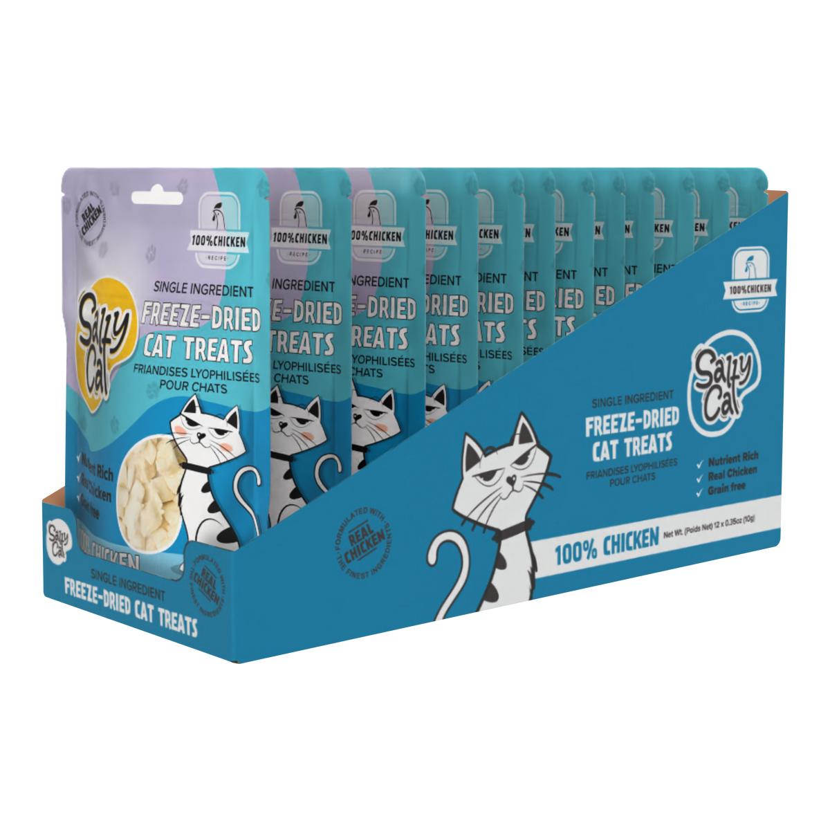 Salty Cat Freeze-Dried Chicken Flavor Crunchy Treats for Cats, 10g Bag — product image 4