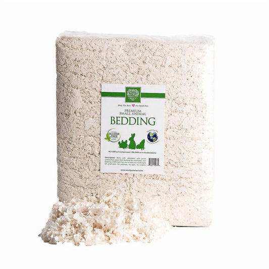 Small Pet Select SMWB Unbleached White Paper Bedding, 56 L