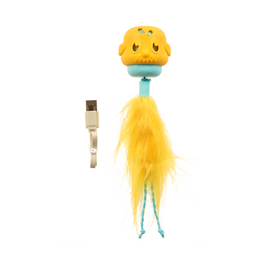 SmartyKat Canary Frenzy Motion Cat Toy –Electronic Interactive Pet Toy, Yellow