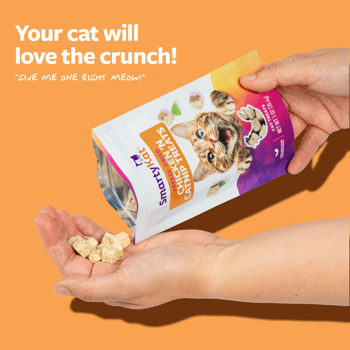 SmartyKat Freeze Dried Real Chicken & Catnip Crunchy Cube Treats for Cats, 0.5 oz Bag — product image 10