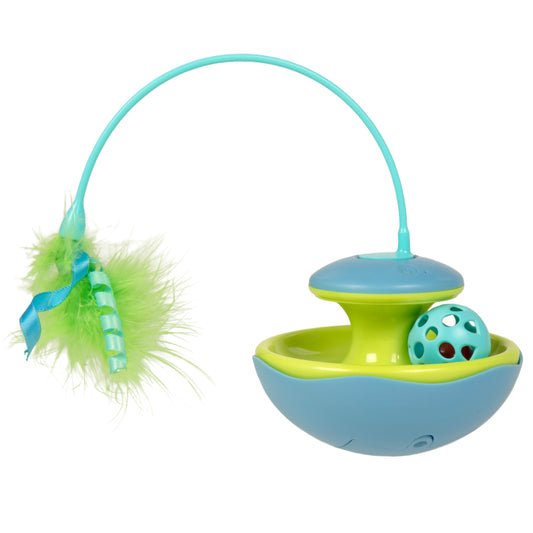 SmartyKat Track Tizzy Motion Cat Toy –Electronic Interactive Pet Toy, Blue