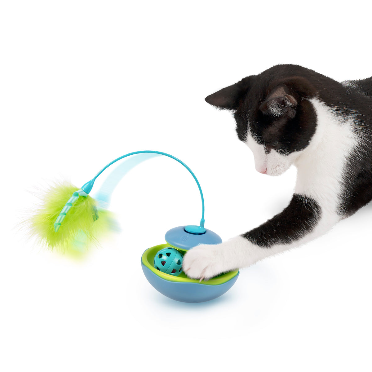SmartyKat Track Tizzy Motion Cat Toy –Electronic Interactive Pet Toy, Blue — product image 2