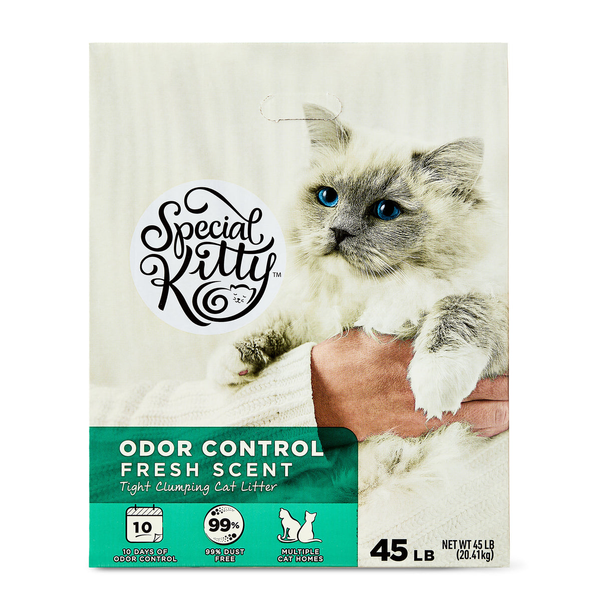 Special Kitty Clumping Clay Cat Litter, Fresh Scent, 45 lb Box, 1 Count