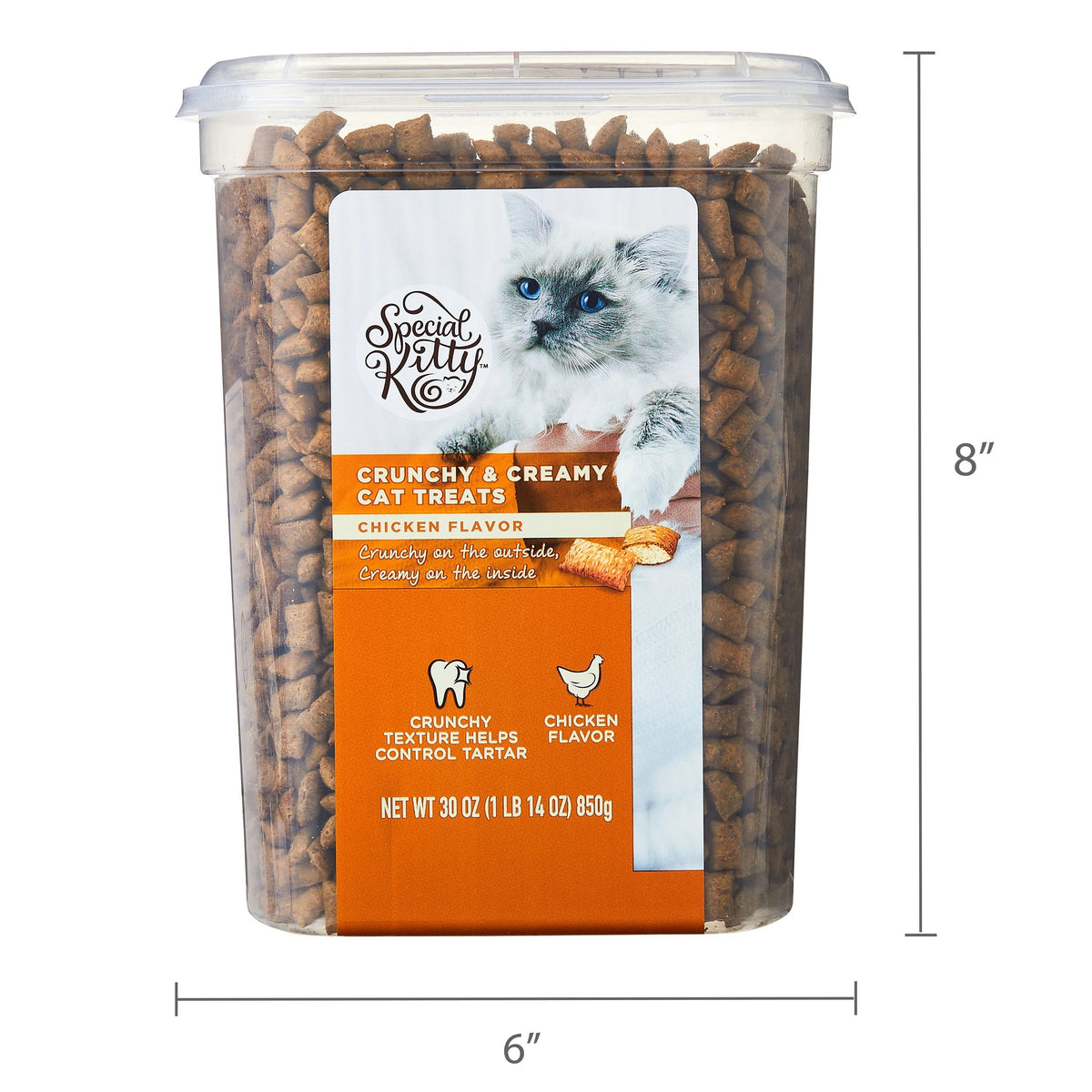 Special Kitty Crunchy & Creamy Dry Cat Treats, Chicken Flavor, 30 oz — product image 8