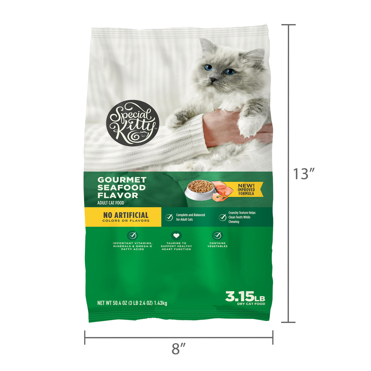 Special Kitty Gourmet Formula Seafood Blend Flavor Dry Cat Food, 3.15 lb Bag — product image 10