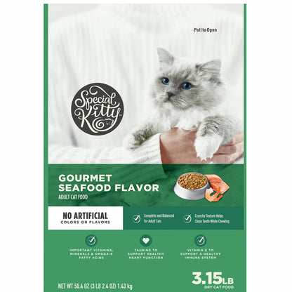 Special Kitty Gourmet Formula Seafood Blend Flavor Dry Cat Food, 3.15 lb Bag — product image 12