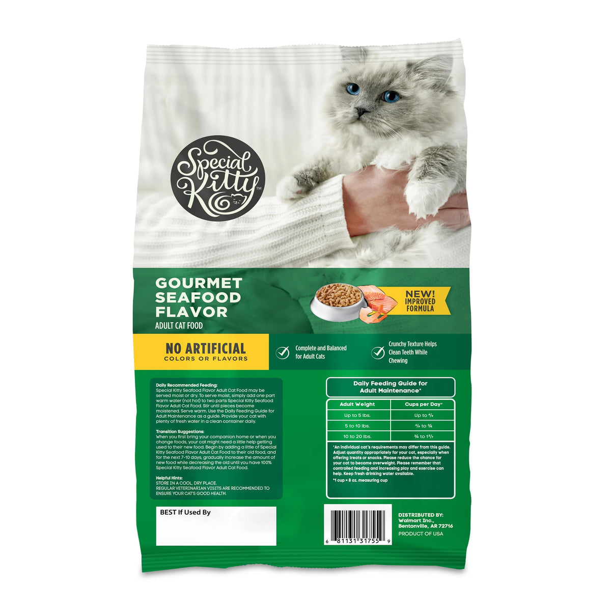 Special Kitty Gourmet Formula Seafood Blend Flavor Dry Cat Food, 3.15 lb Bag — product image 9