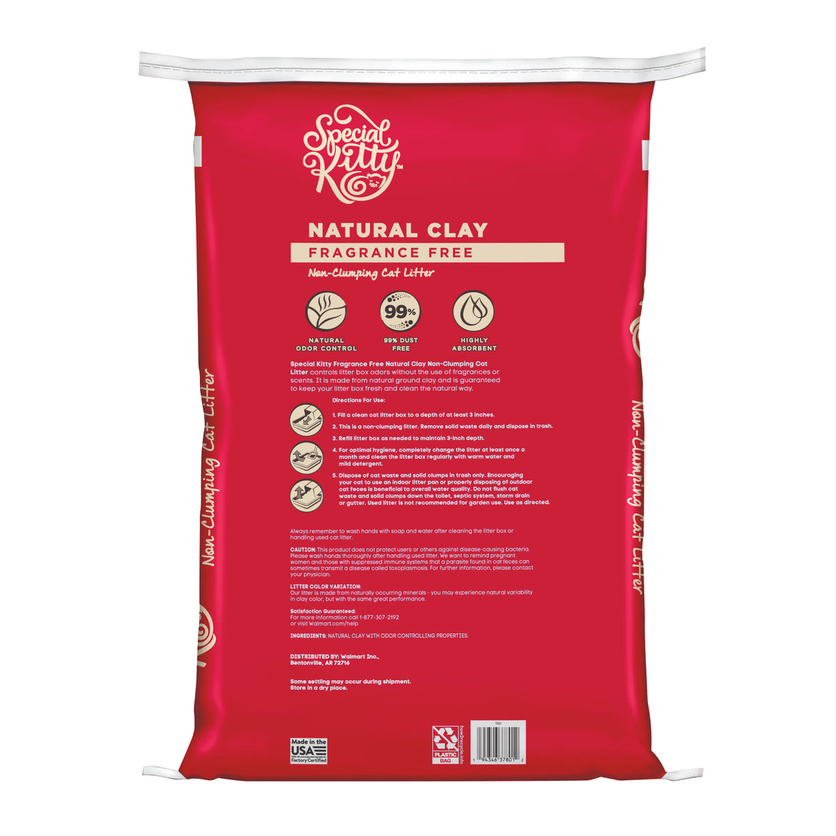 Special Kitty Non-Clumping Clay Cat Litter, Unscented, 48 lb Bag, 1 Count — product image 4