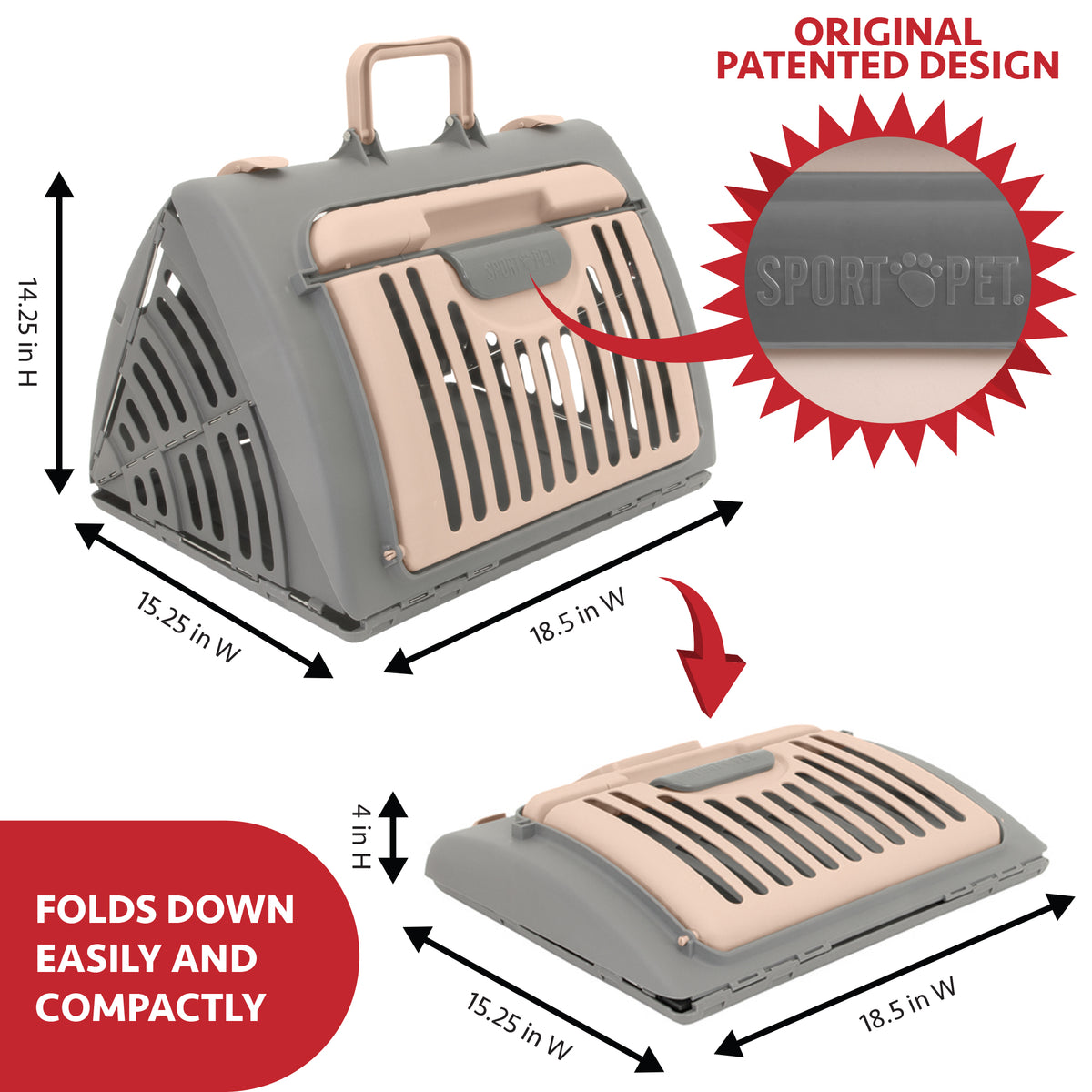 Sport Pet Cat Carrier & Bed — product image 3