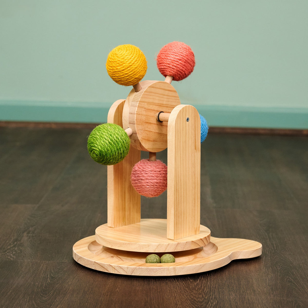 The Complete Interactive Play Center: Pinewood Ferris Wheel Cat Toy — product image 3