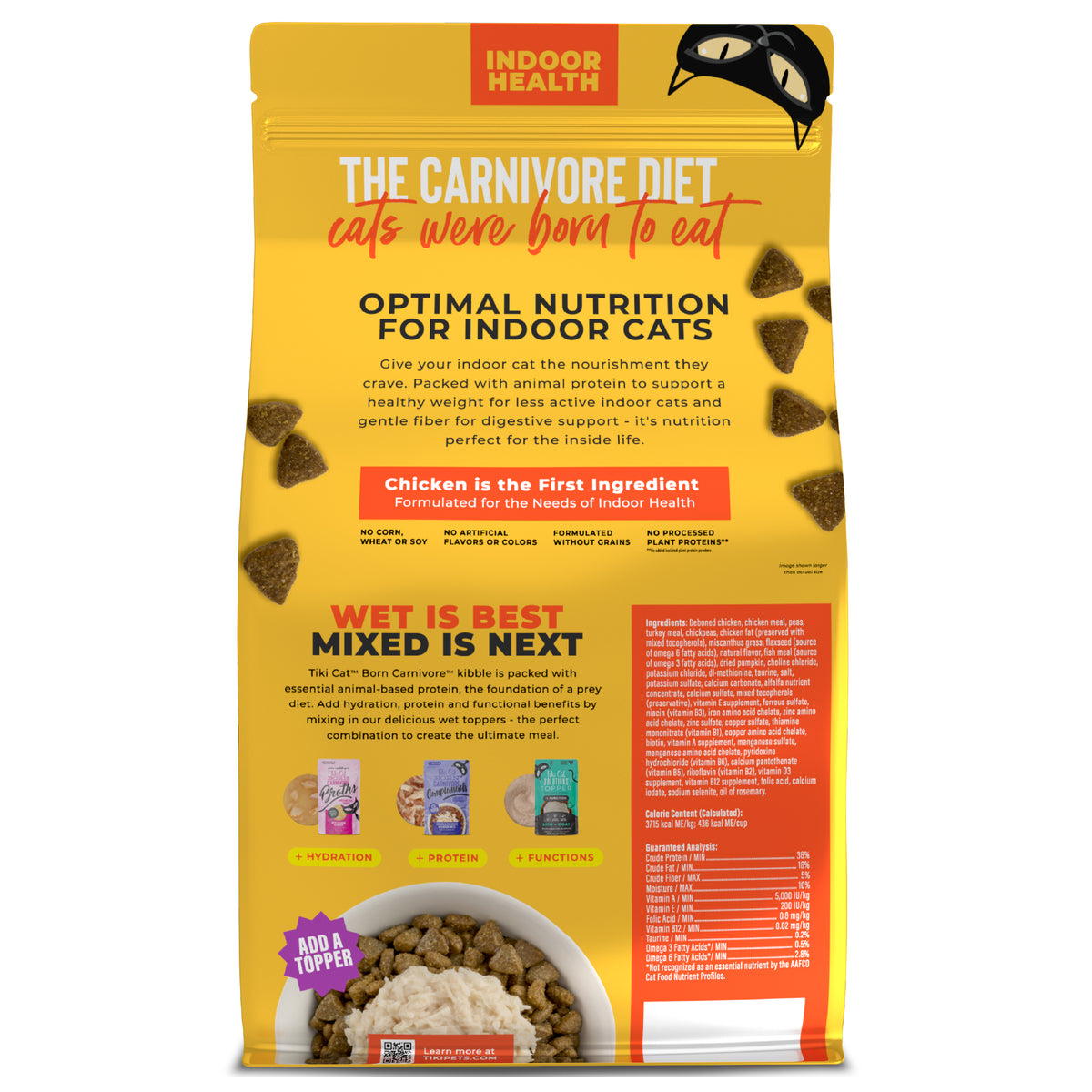 Tiki Cat Born Carnivore Indoor Health Dry Cat Food, Chicken & Turkey Meal, 3 lbs. Bag — product image 10