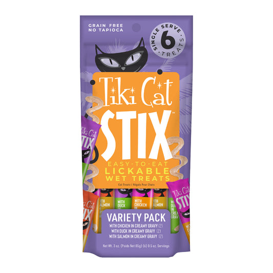 Tiki Cat Stix Wet Cat Treats, Variety Pack, 3 oz. Pouch