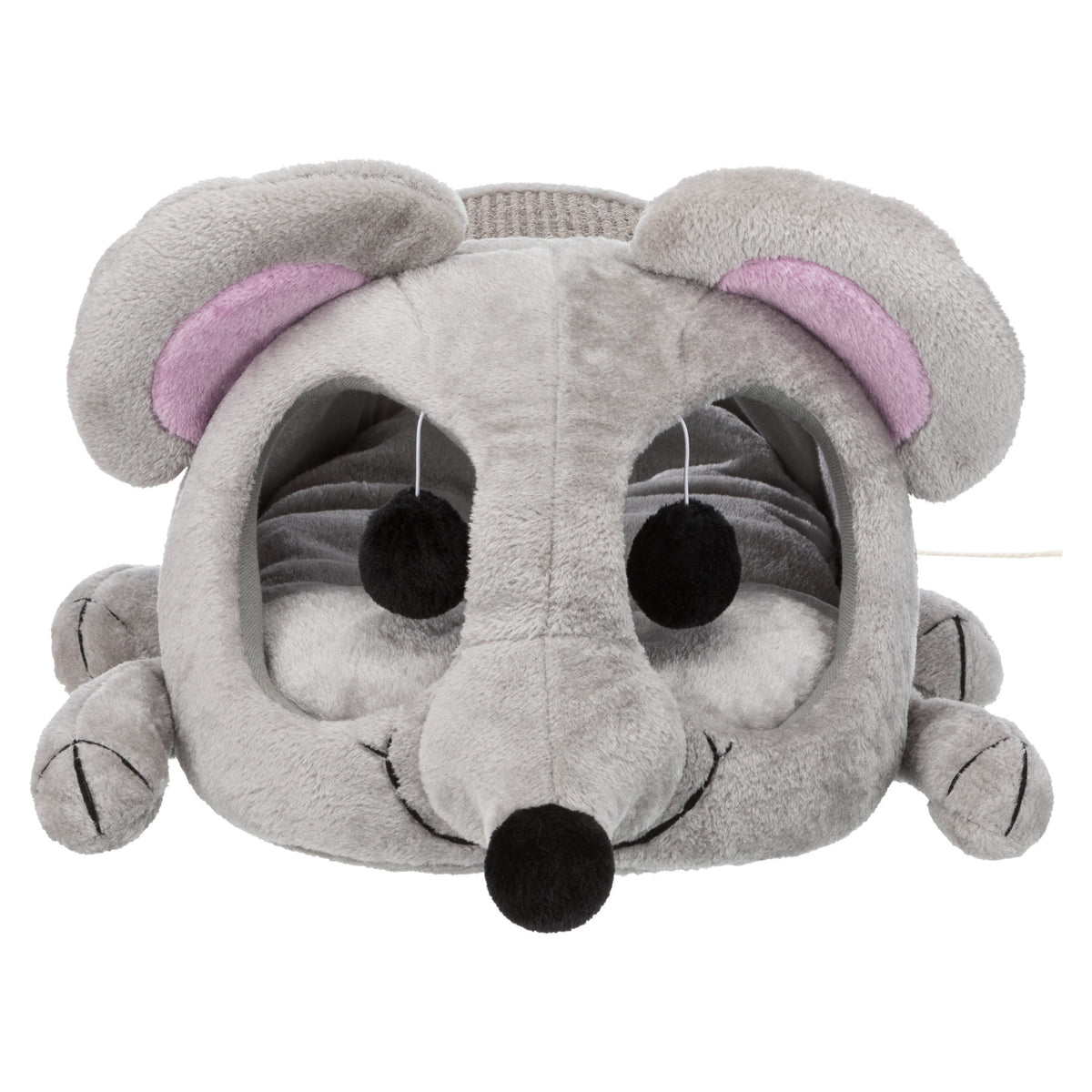 TRIXIE Lukas Plush Indoor Cat Condo with Sisal Scratching Surface & Removable Cushion, Gray — product image 4