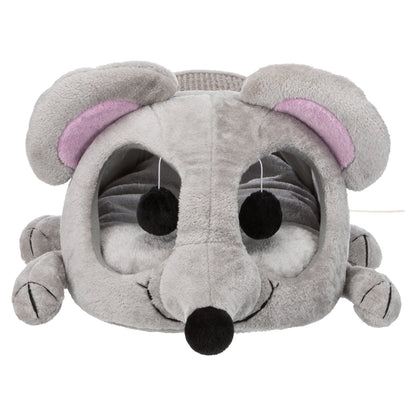 TRIXIE Lukas Plush Indoor Cat Condo with Sisal Scratching Surface & Removable Cushion, Gray — product image 4