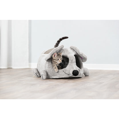 TRIXIE Lukas Plush Indoor Cat Condo with Sisal Scratching Surface & Removable Cushion, Gray — product image 6