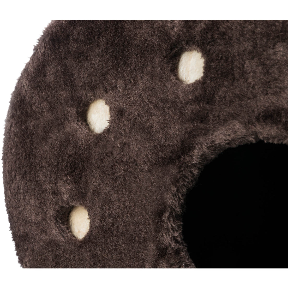 TRIXIE Topi Plush Cover Indoor Cat Condo with Sisal Scratching Surface & Cat Toys, Brown — product image 4