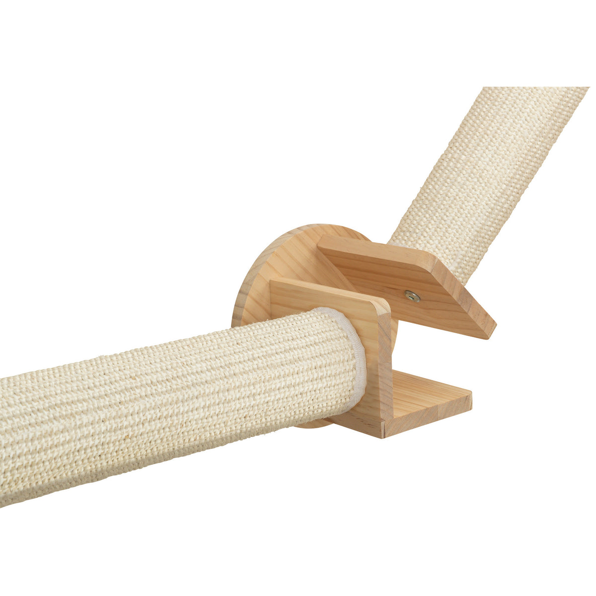 TRIXIE Wall Set 2 Multi-Level Wall Mounted Cat Perch System with 3 Sisal Posts, Natural — product image 4