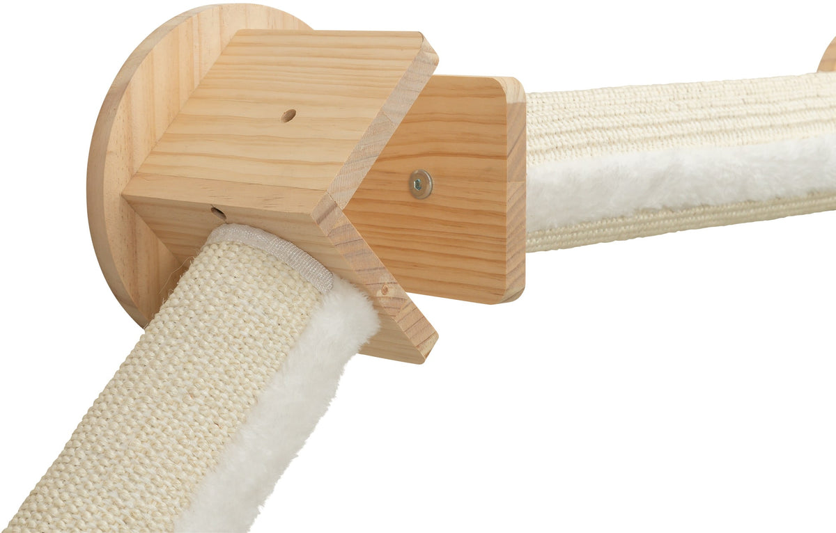 TRIXIE Wall Set 4 Multi-Level Wall Mounted Cat Perch System w-2 Scratching Posts, Natural — product image 6