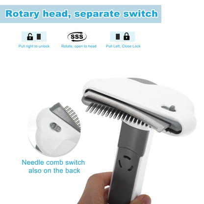 Unique Bargains 3 in 1 Cat Brush for Shedding and Grooming Tool for Indoor Cats Curved — product image 4