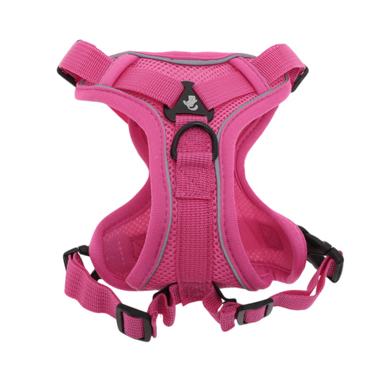 Unique Bargains Adjustable Cat Harness Leash Set With Reflective Strips Rose Red S