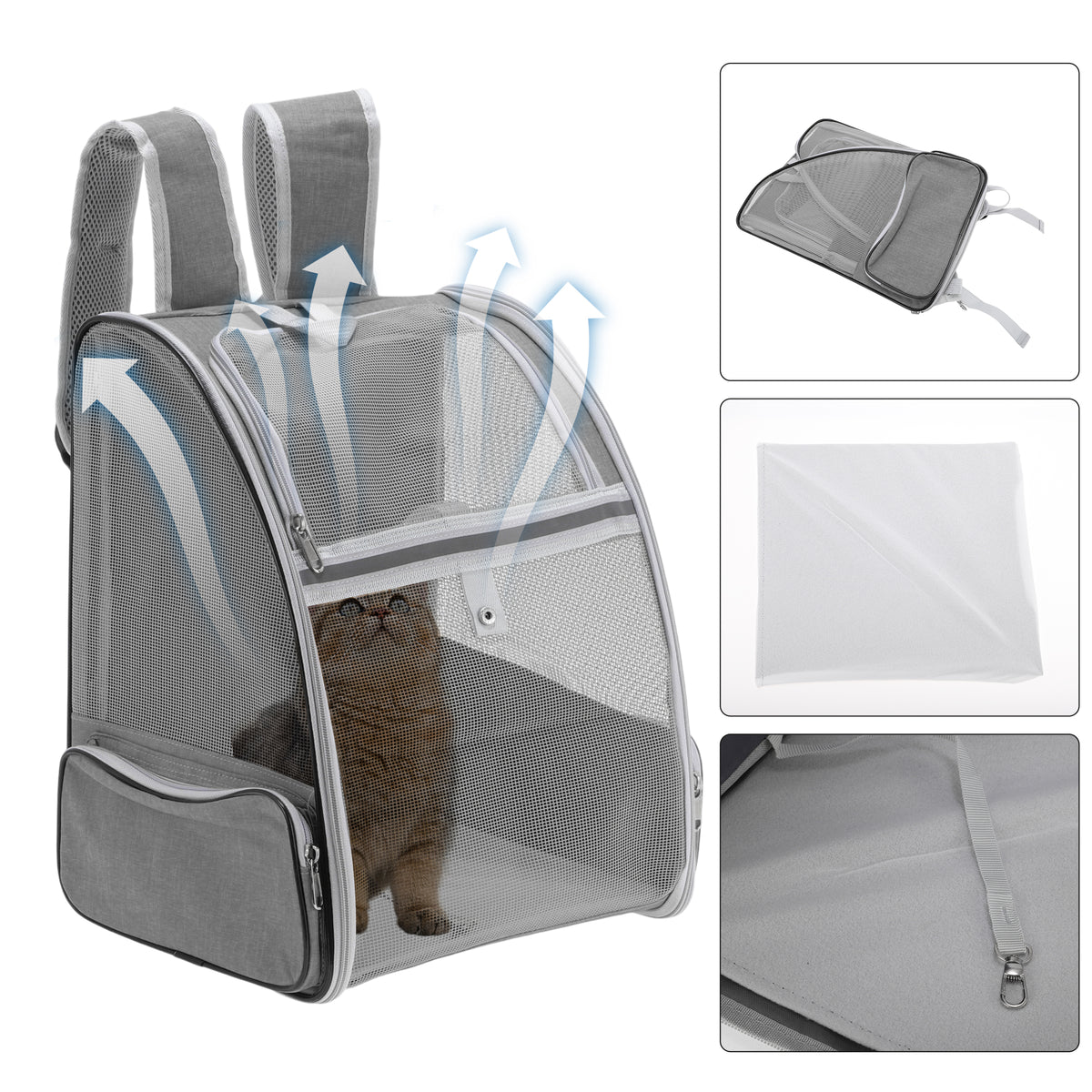 Unique Bargains Breathable Foldable Pet Backpack for Cats and Small Dogs — product image 4