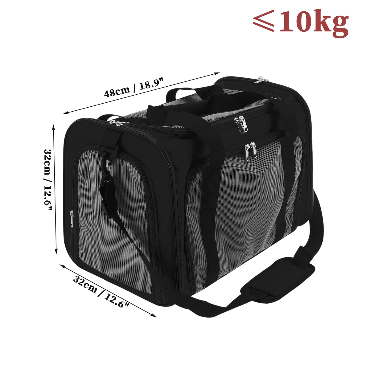 Unique Bargains Foldable Transport Box with Removable Plush Mat Black — product image 2