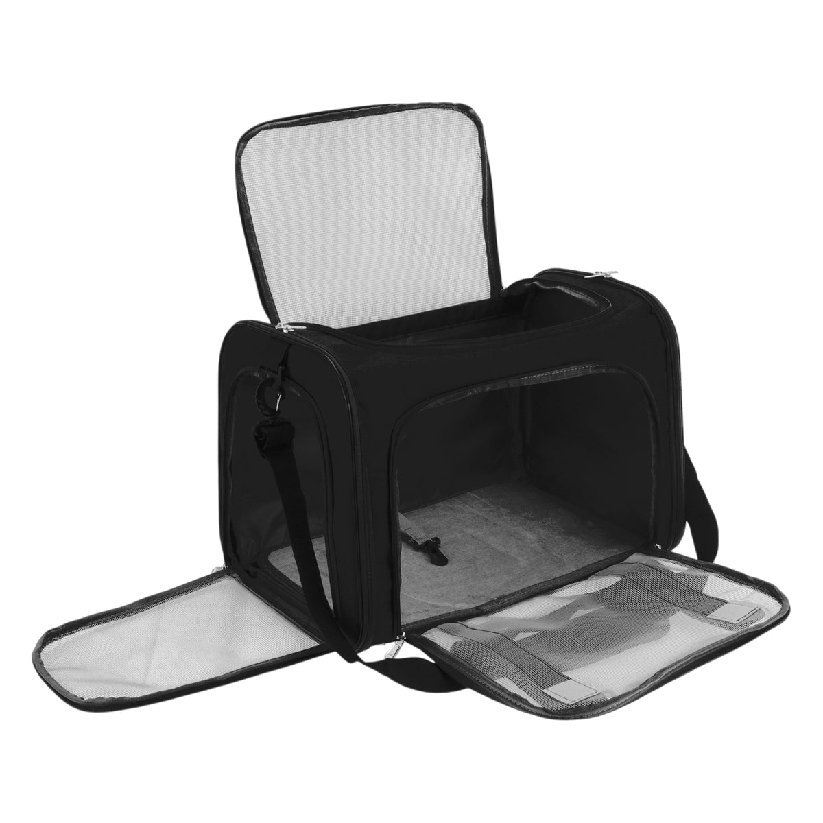 Unique Bargains Foldable Transport Box with Removable Plush Mat Black — product image 4