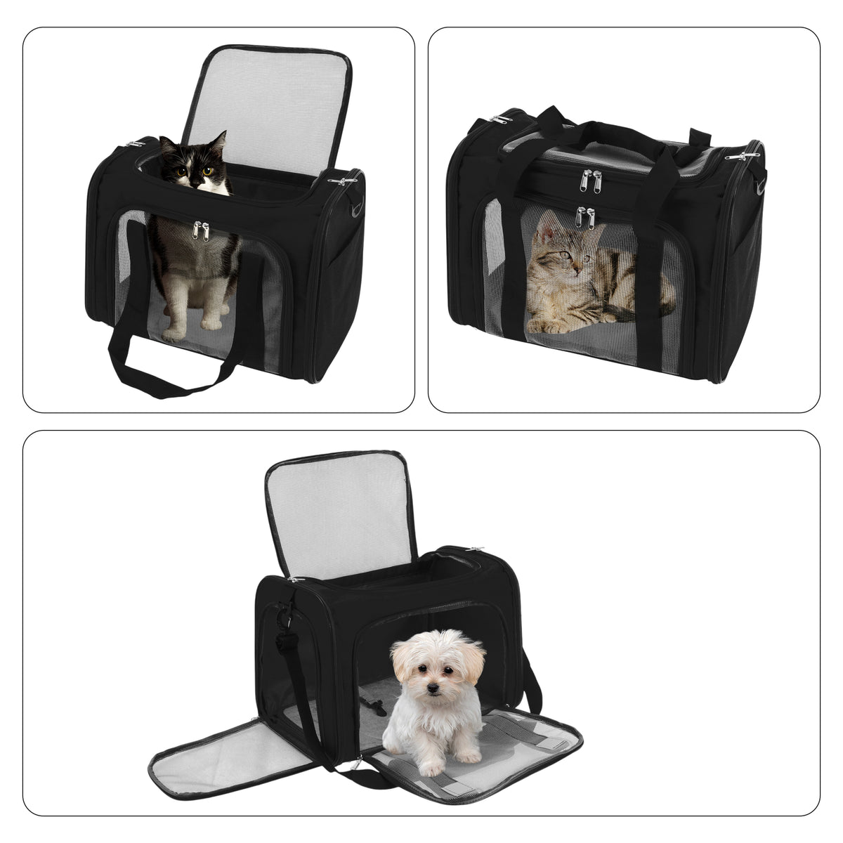 Unique Bargains Foldable Transport Box with Removable Plush Mat Black — product image 7