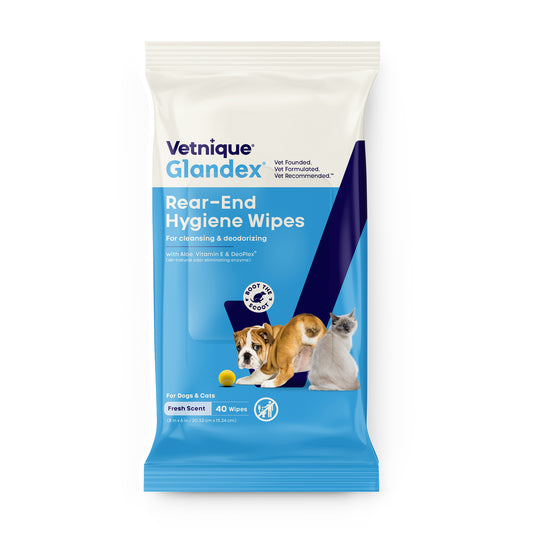Vetnique Labs Glandex Pet Wipes, Cleaning & Deodorizing, Fresh Scent, for Dogs & Cats, 40 Count