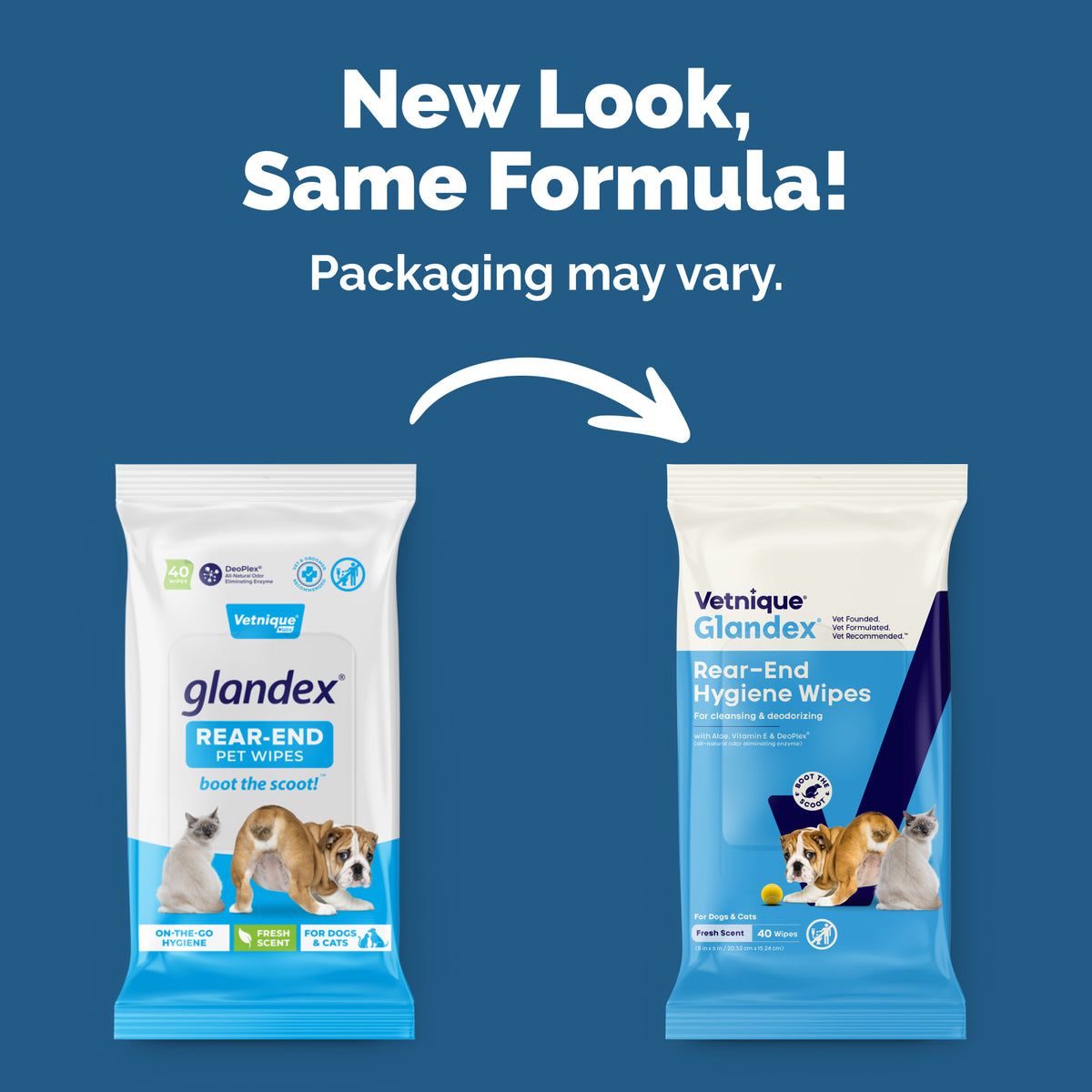Vetnique Labs Glandex Pet Wipes, Cleaning & Deodorizing, Fresh Scent, for Dogs & Cats, 40 Count — product image 2