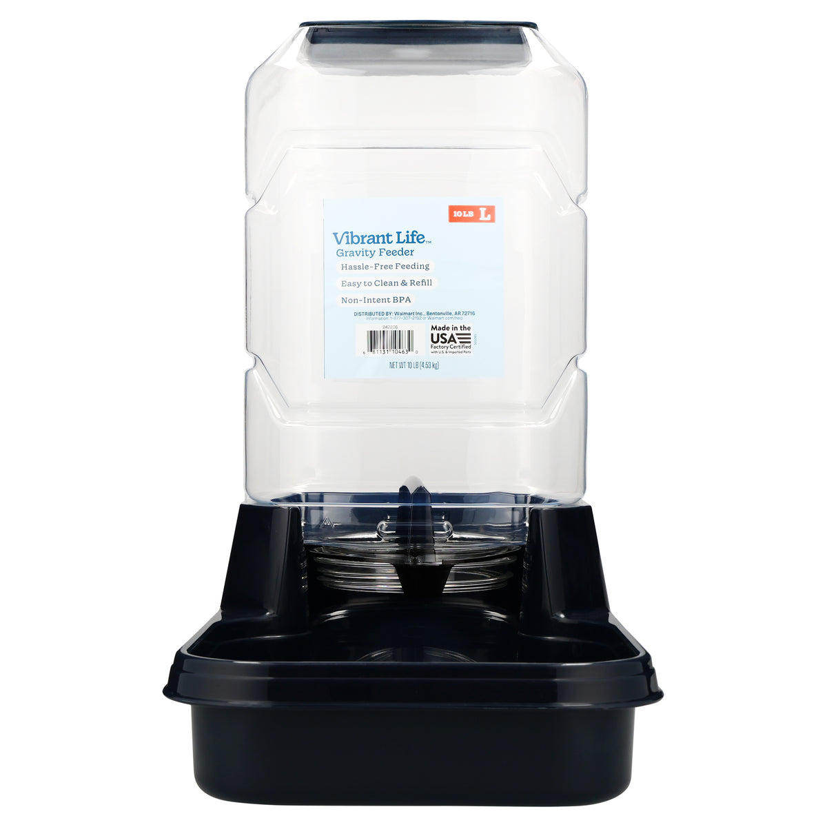 Vibrant Life 10 lb Gravity Feeder for Large Pets, Navy — product image 8