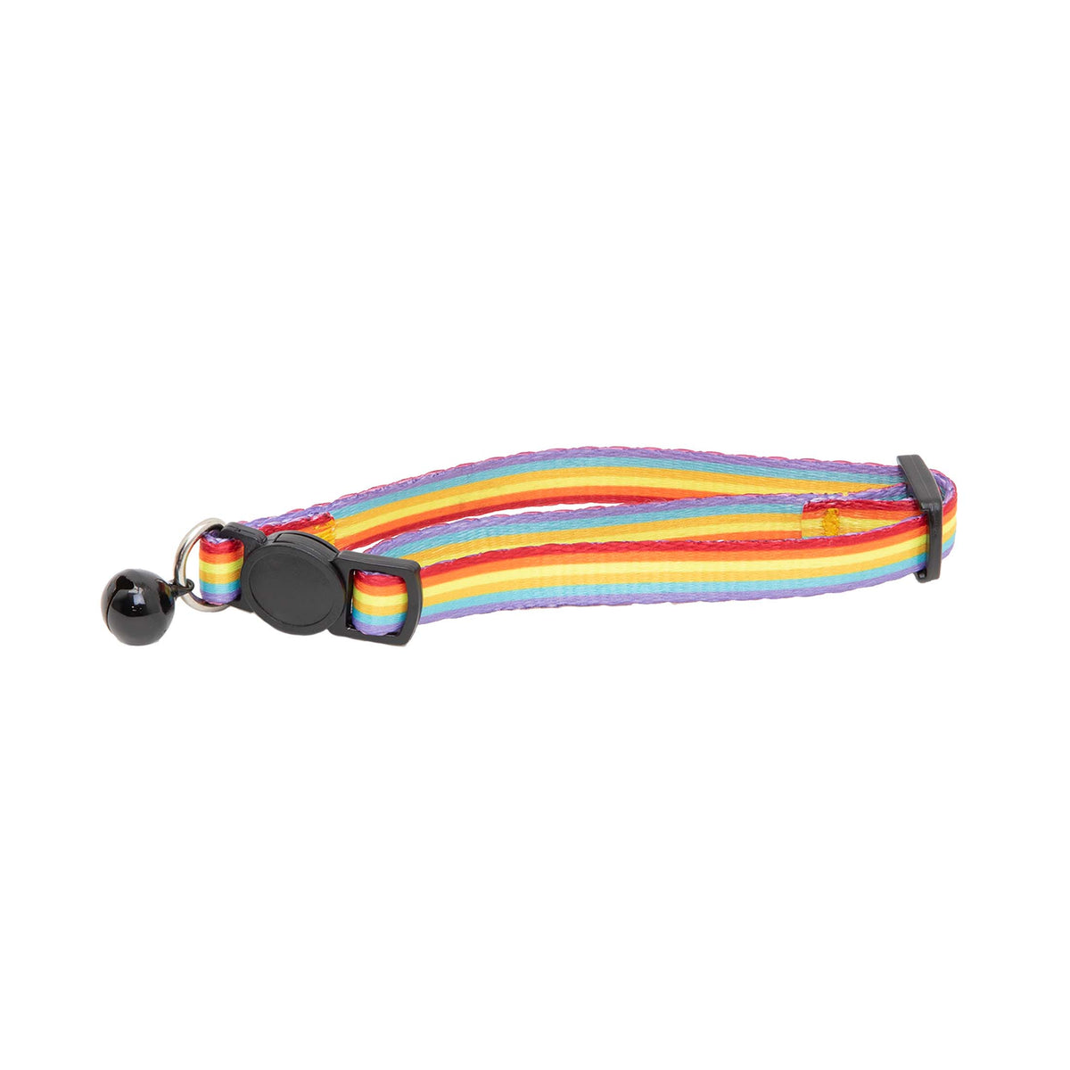 Vibrant Life 2-Pack Cat Collar, Multi Color Rainbow Stripe, and Solid Blue, One Size — product image 3