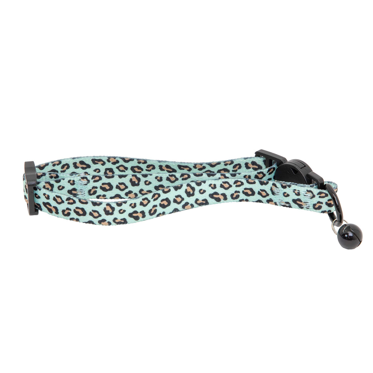 Vibrant Life 2-Pack Wide Cat Collar, Black with Silver Dots, and Mulit Leopard, One Size — product image 3