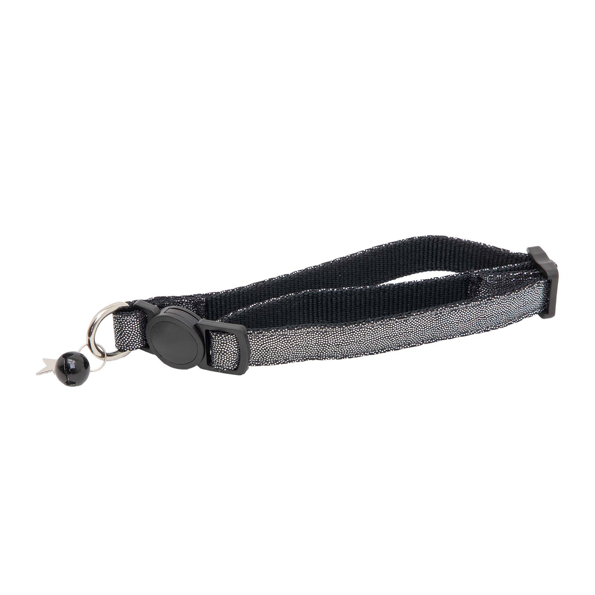 Vibrant Life 2-Pack Wide Cat Collar, Black with Silver Dots, and Mulit Leopard, One Size — product image 4
