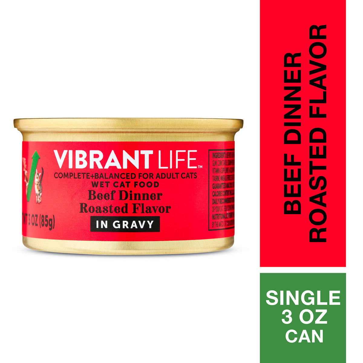 Vibrant Life Beef Dinner Roasted Flavor in Gravy Wet Cat Food, 3 oz Can — product image 17