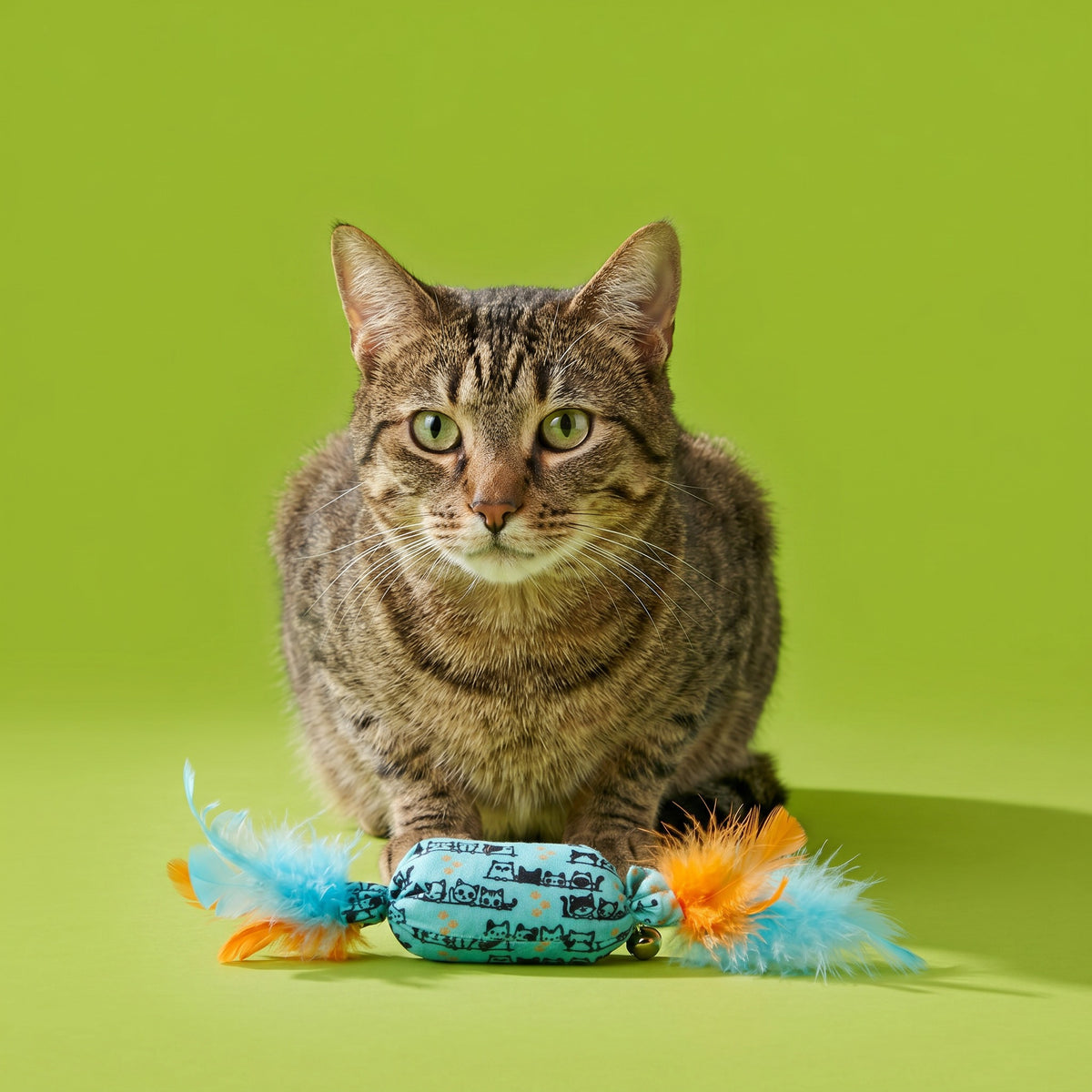 Vibrant Life Blue Candy-Shaped Catnip Cat Toy with Feathers — product image 2